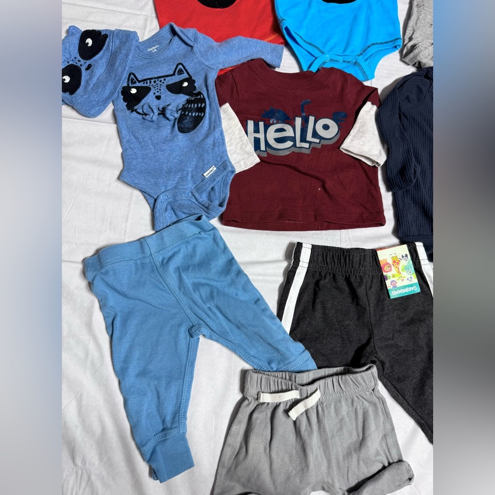 Baby Boy Clothing Bundle Size 0-3 Months Carter’s, Gerber, Garanimals and more - Picture 3 of 7